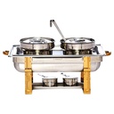 Stainless Steel Double Chafing Dish - Marine Gold