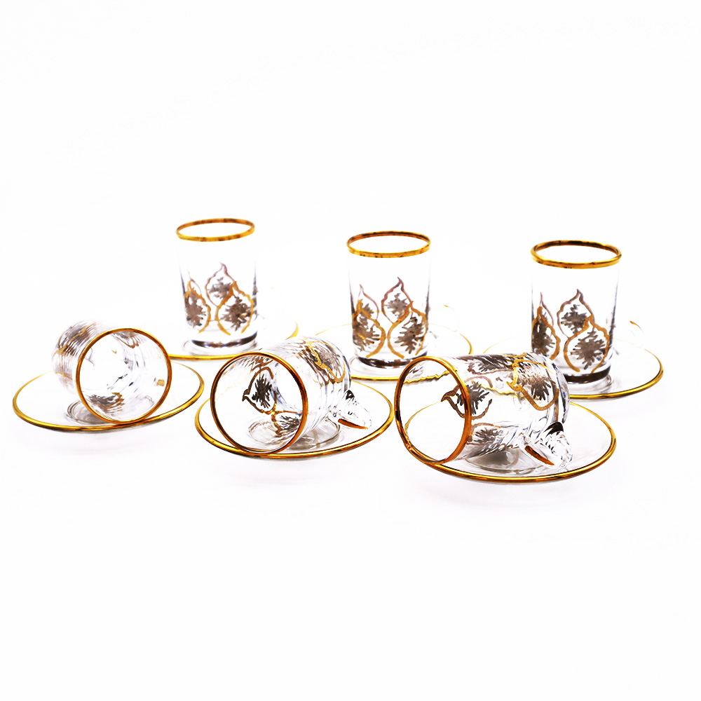 Olimpia Platinum Gold Tea Cup Set - 12pcs