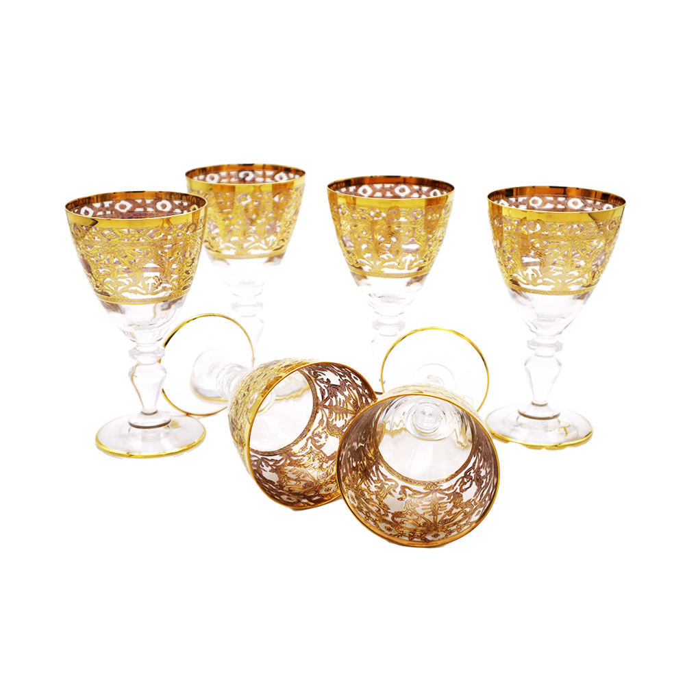 Sophia Juice Gold Glass Set - 6pcs