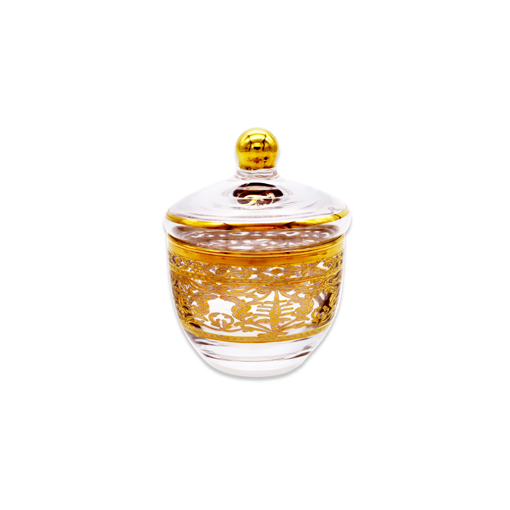 Sugar Bowl with Gold Engraving