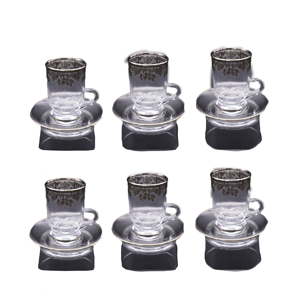 Napoli Platinum Tea Cup Set - 12pcs 