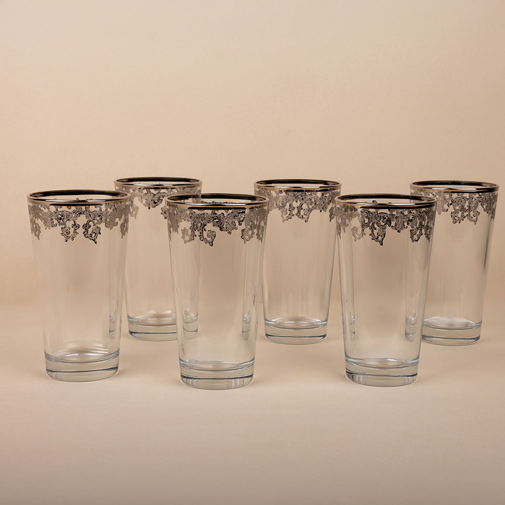 Island Platinum Tumbler Glass Set - 6pcs