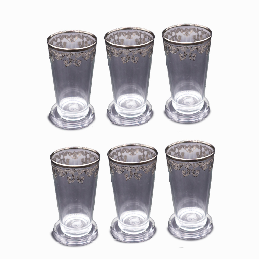 Island Platinum Tumbler Glass Set - 6pcs