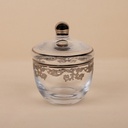 Sugar and Spice Bowl Set with Lid - Silver Pattern