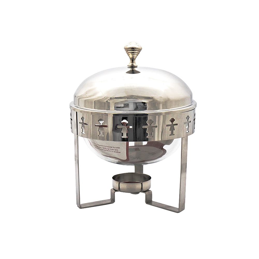 Round Food Warmer Silver - 4.45L