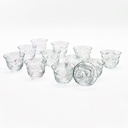 Clear Glass Coffee Cup Set - 6pcs