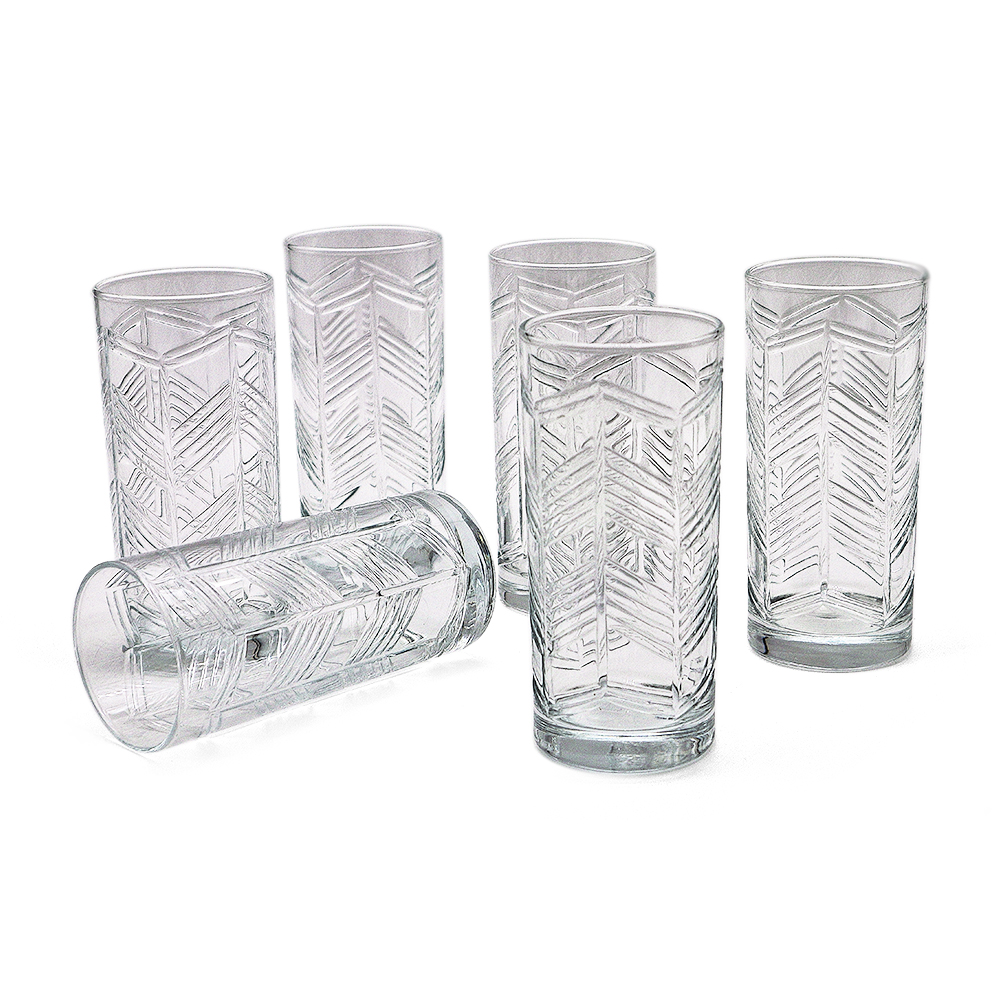 Clear Tumbler Glass Set - 6pcs