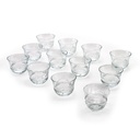 Glass Coffee Cup Set with Flowers Pattern - 6pcs