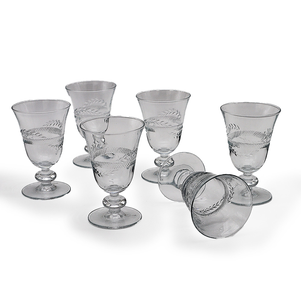 Half Clear Juice Glass Set - 6pcs