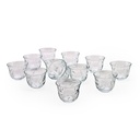 Glass Coffee Cup Set with Branches Pattern - 6pcs