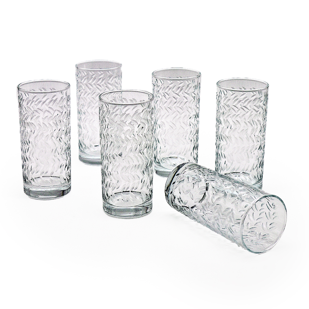 Engraved Tumbler Glass Set - 6pcs