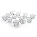 Frosted Glass Coffee Cup Lines Set - 6pcs