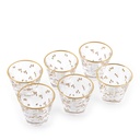 Gold Leaves Arabic Coffee Set - 6pcs