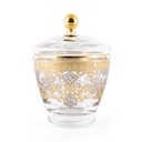 Handmade Turkish Sugar Bowl - Gold/Platinum