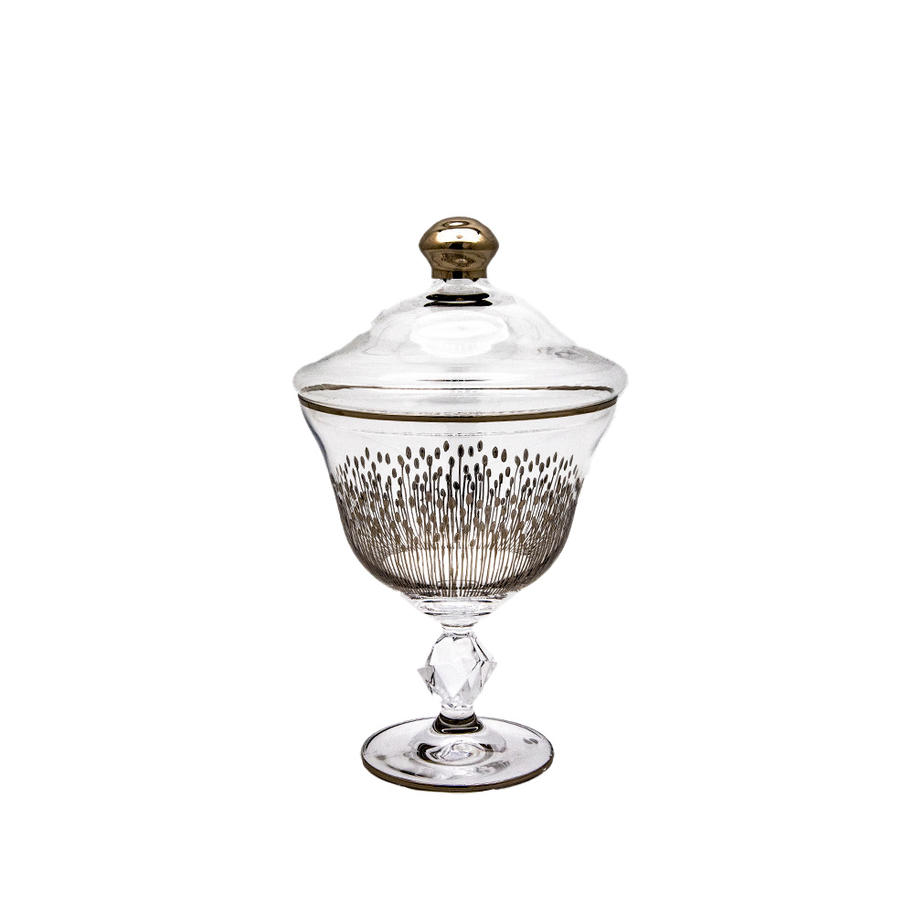 Turkish Lines Decorative Stemware Bowl Platinum