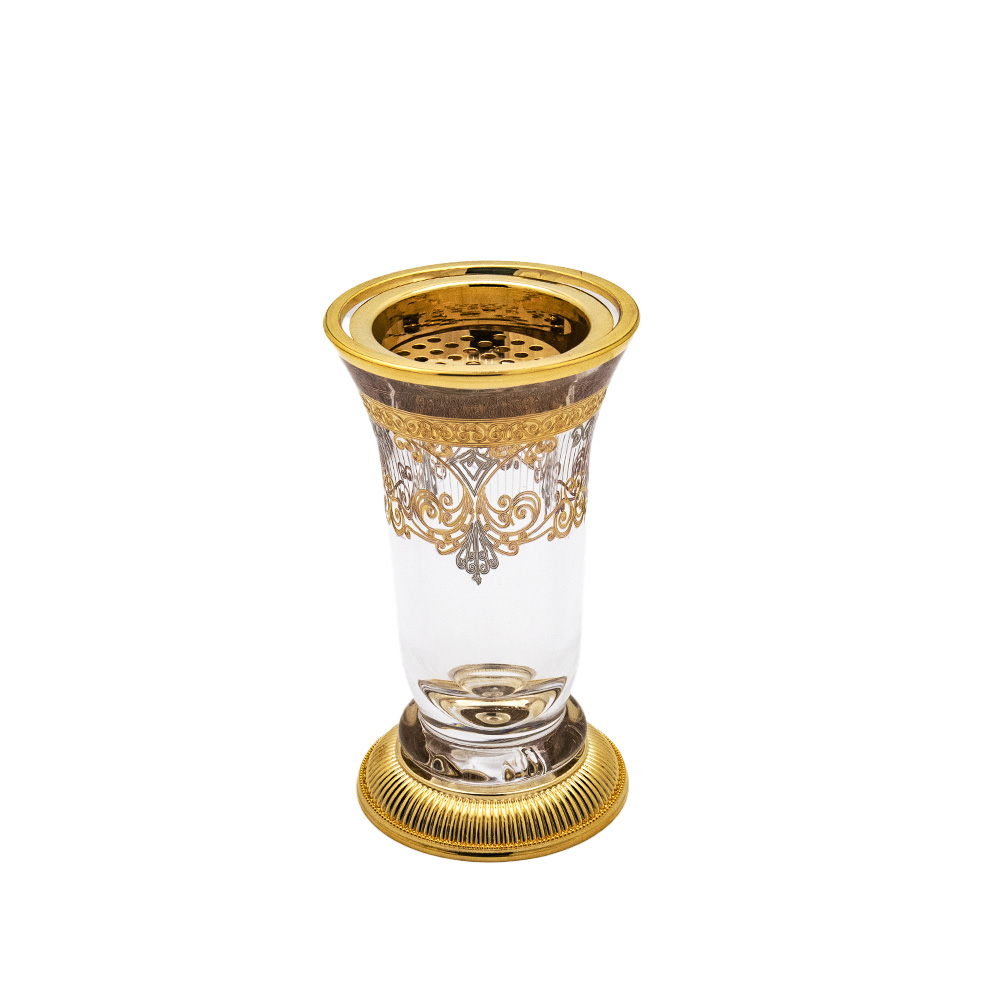 Metal Decorative Incense Burner - Gold/Platinum