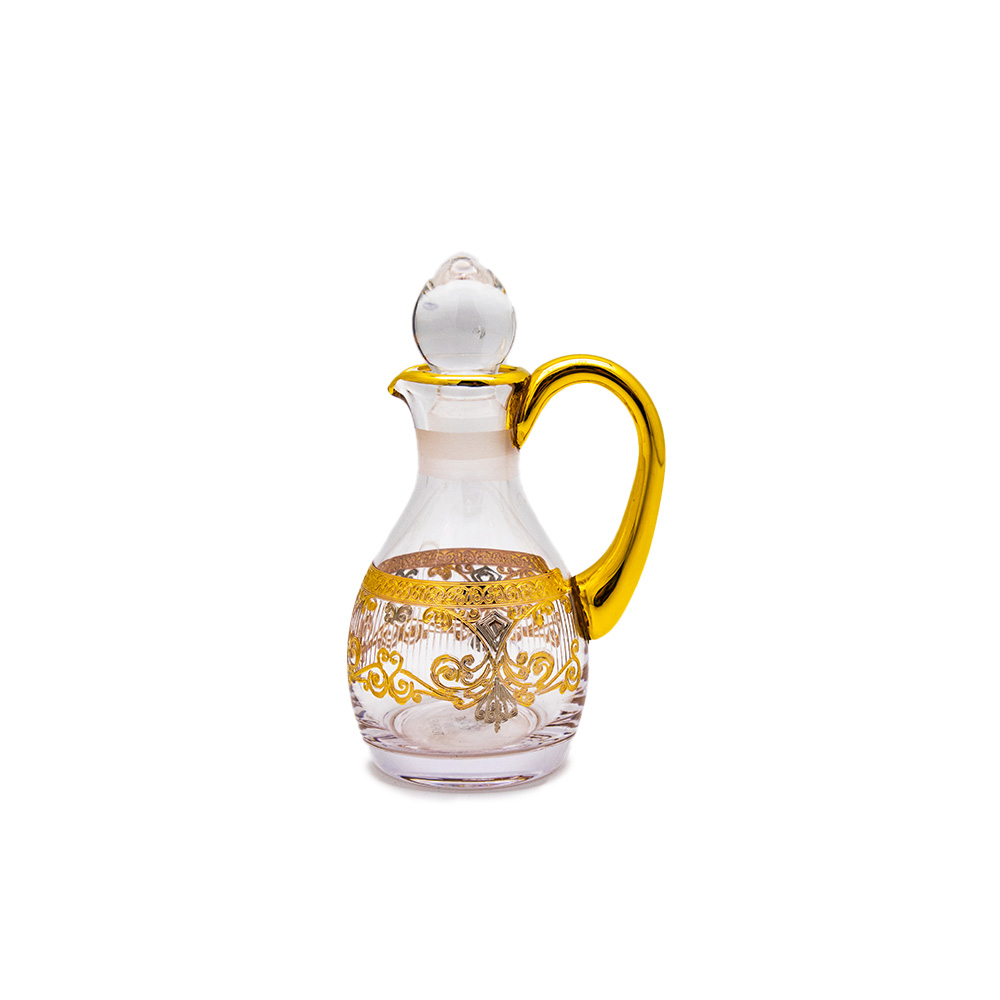 عبوة للزيت العطري قابلة للتعبئة بمقبض - ذهبي وفضي