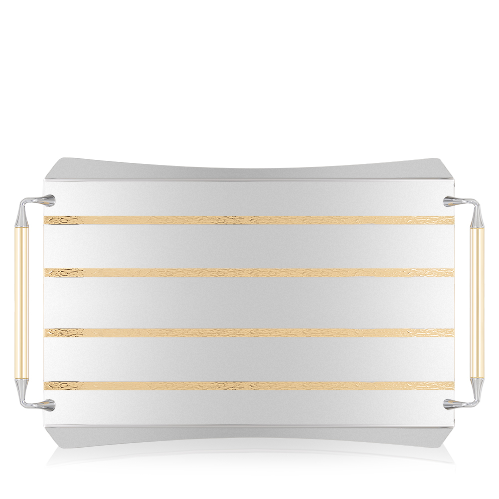 Rectangular Gold Lines Tray 