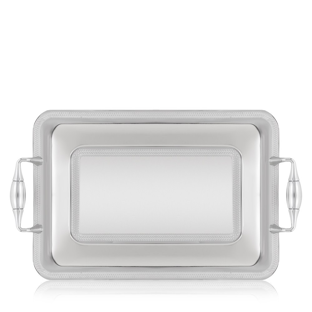 Lady 1 Lines Inox Rectangular Tray