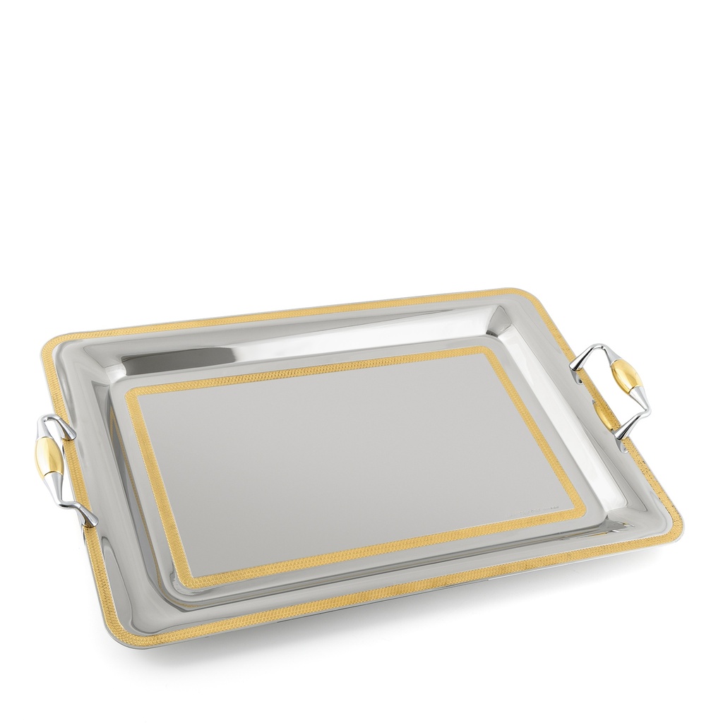 Cairo 4 Rectangular Tray - Gold