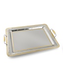 Cairo Gold 5 Rectangular Tray - Silver