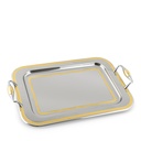 Patrizia Lines 2 Rectangular Tray - Gold