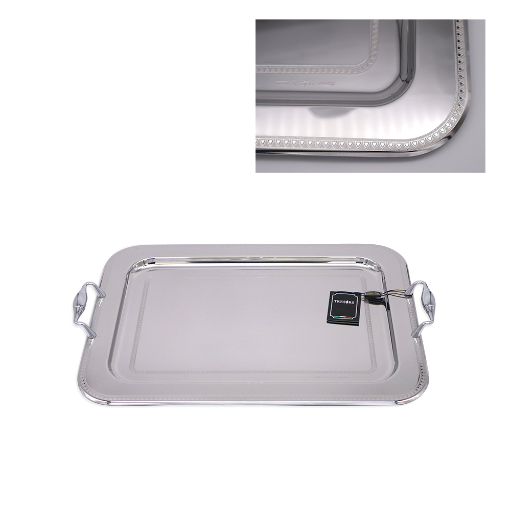 صينية باتريزيا لاينز 3 مستطيلة - فضي 