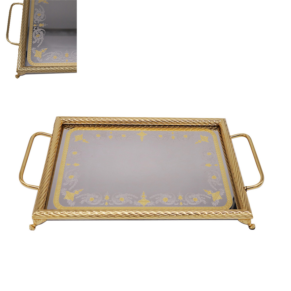 Anphoras Inox 4 Rectangular Tray - Gold