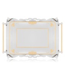 Praga Gold Rectangular Serving Steel Tray