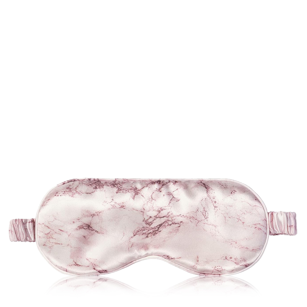 Silk Eye Mask - Pink Marble