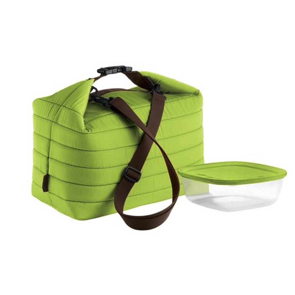 Small Thermal Bag with Airtight Container Handy - Apple Green