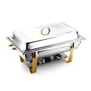 Rectangular Gold Full Size Chaffer - 8.5L