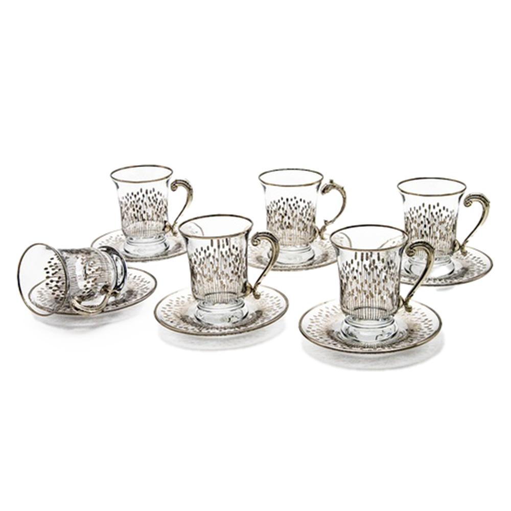 Platinum Tea Cup Set - 12pcs
