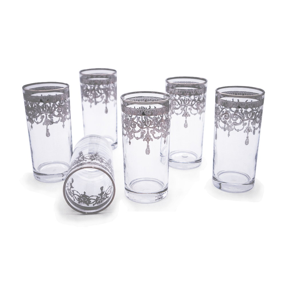 Batik Platinum Long Drink Glass Set - 6pcs