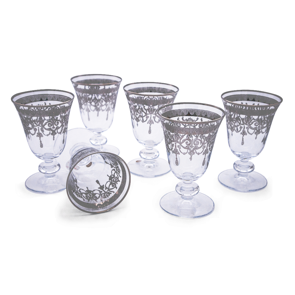 Batik Platinum Stemware Glass Set - 6pcs