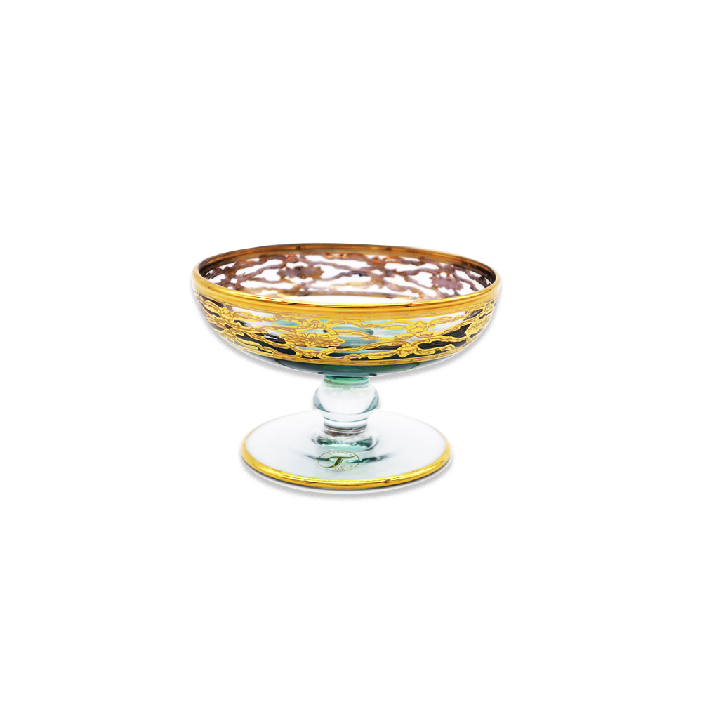 Stem Ice Cream Cup - Green Gold 