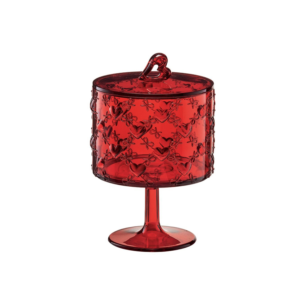 Large Container With Stand Love - Red