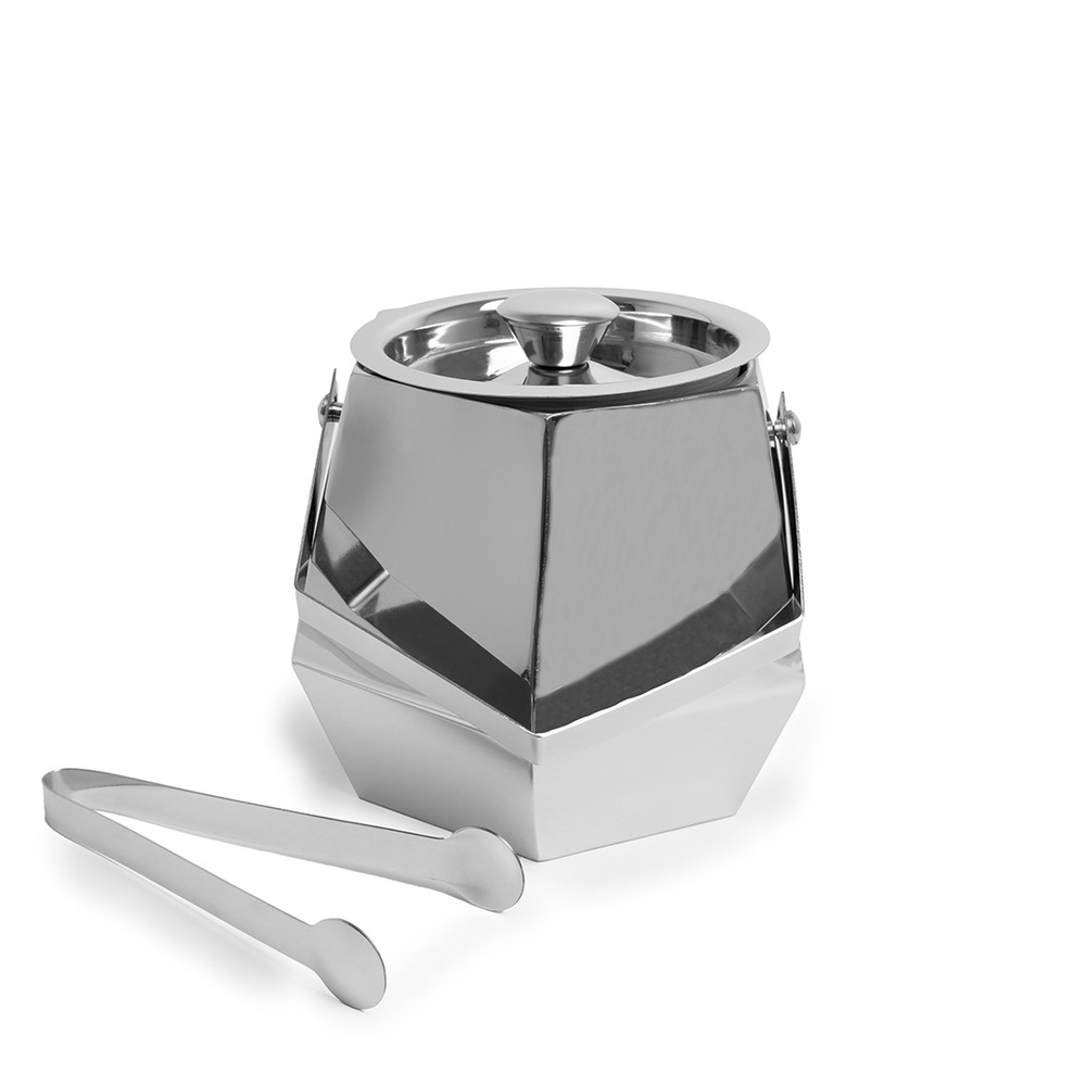 Hexagone Ice Bucket with Tong - 18cm