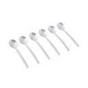 Stainless Steel Wide Handle Mocca Spoon Set - 6pcs