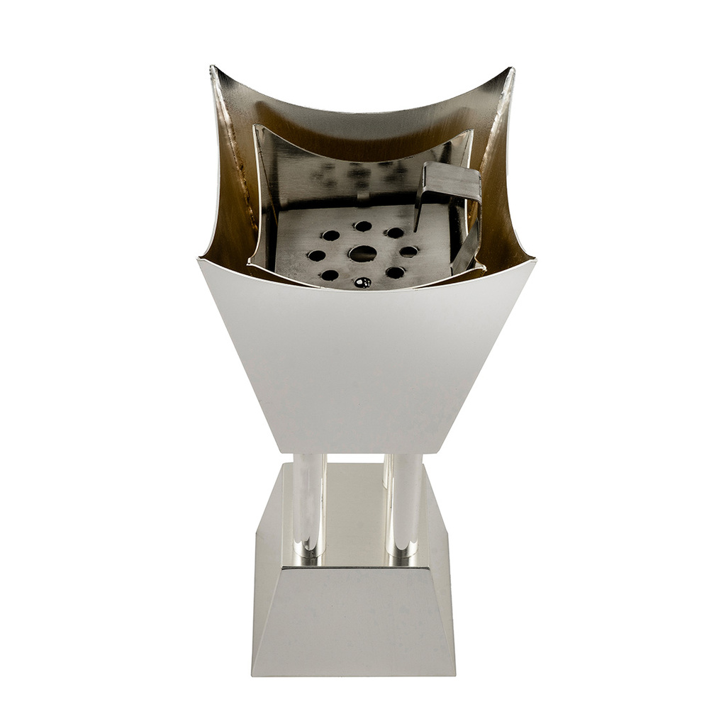 Silver Plated Matt Mabkhara with Shiny Details