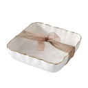 Portofino Cocktail Napkin Holder – White & Gold
