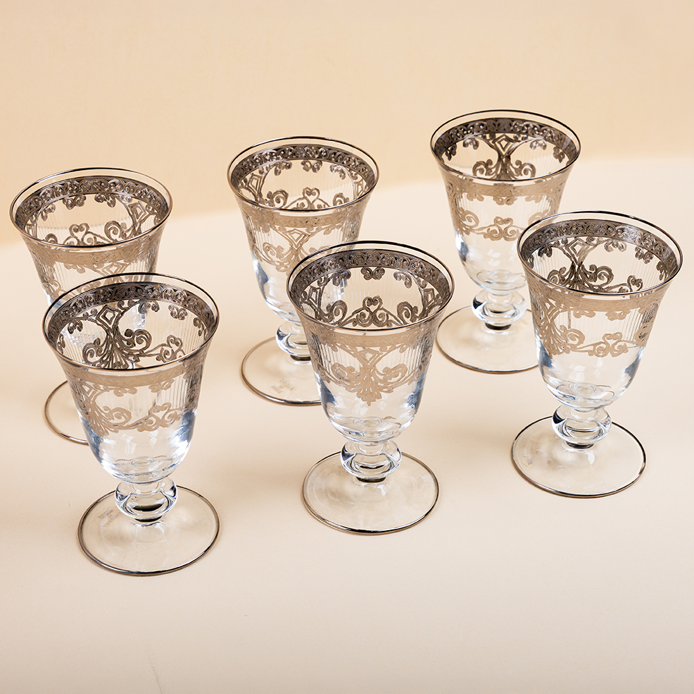 Bronze Detailing Stemware Set - 6pcs