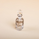 Bronze Detailing Glass Perfume Bottle - Medium