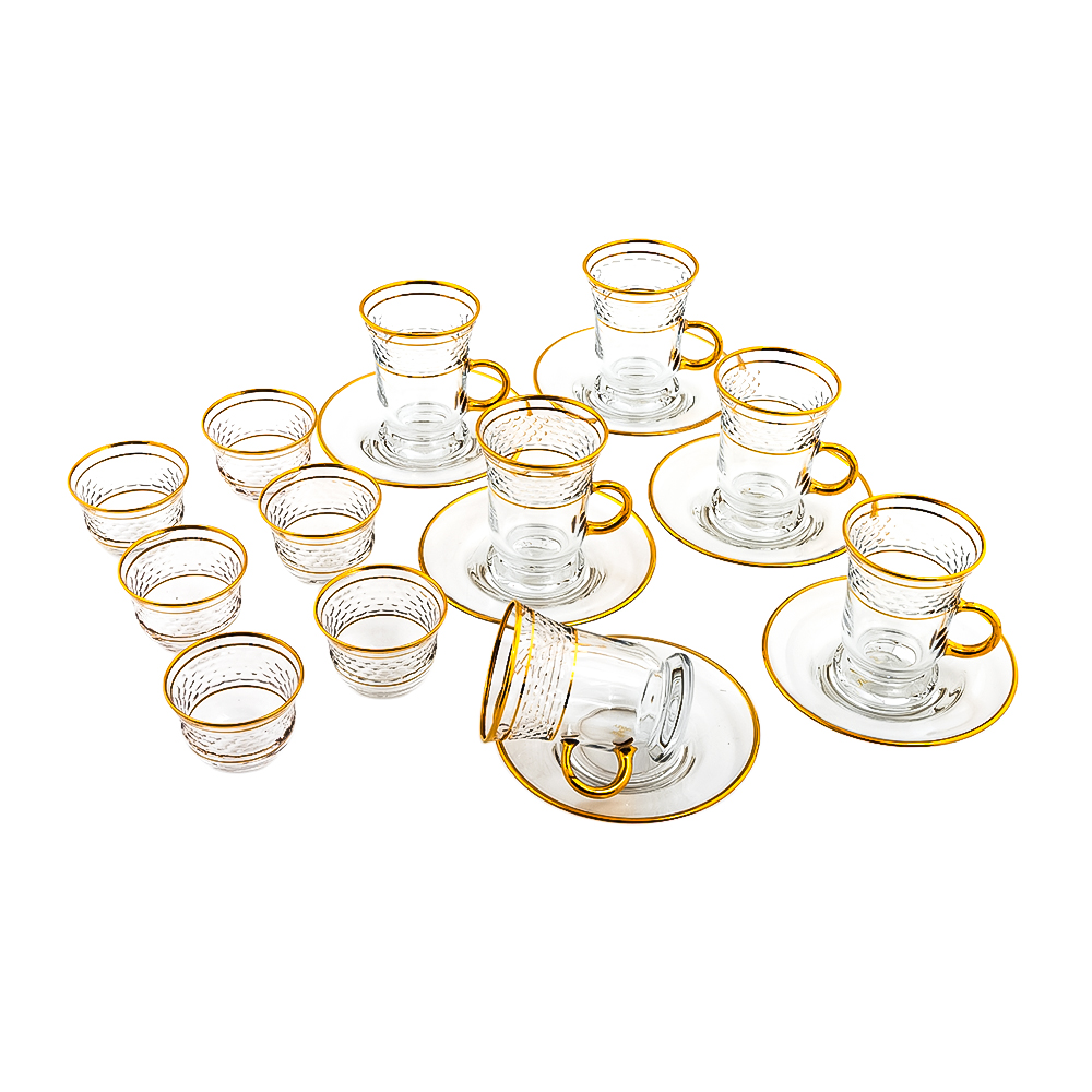 The Golden Tea and Coffee Serving Set - 18pcs 