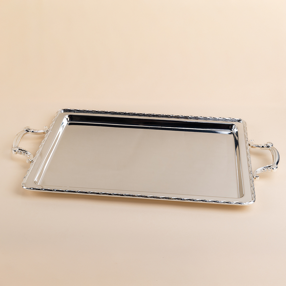 Small Silver Rectangular Tray - 565*310mm