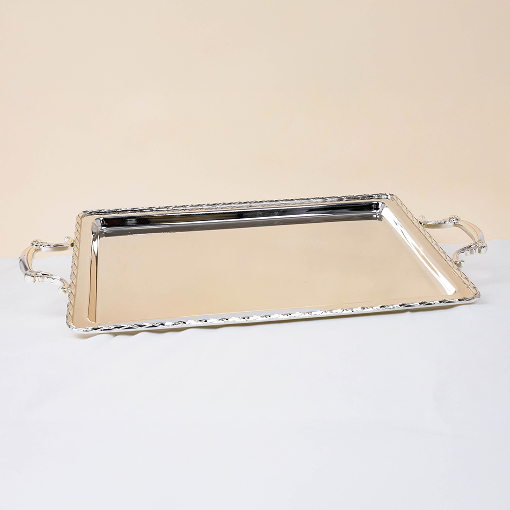 Small Silver Rectangular Tray - 565*310mm