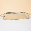 Silver Rectangle Tray with Rope Edge - 630×360mm
