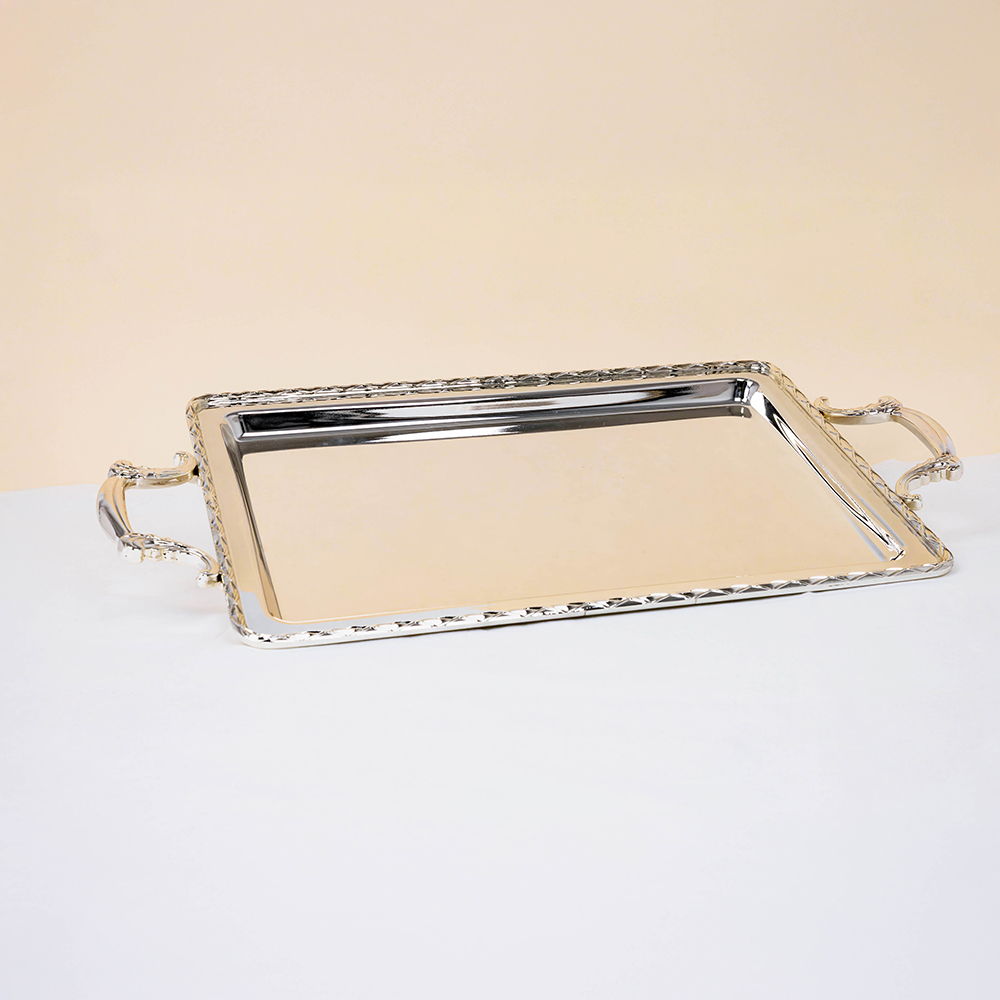 Small Silver Rectangular Tray - 515*280mm