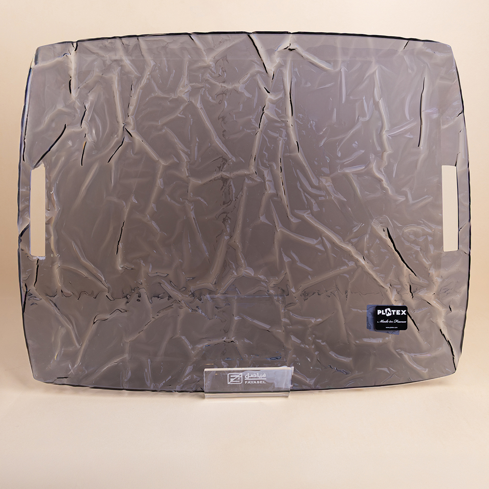 صينية تقديم اكريليك بيرل بلاك بمقابض - 54×43 سم