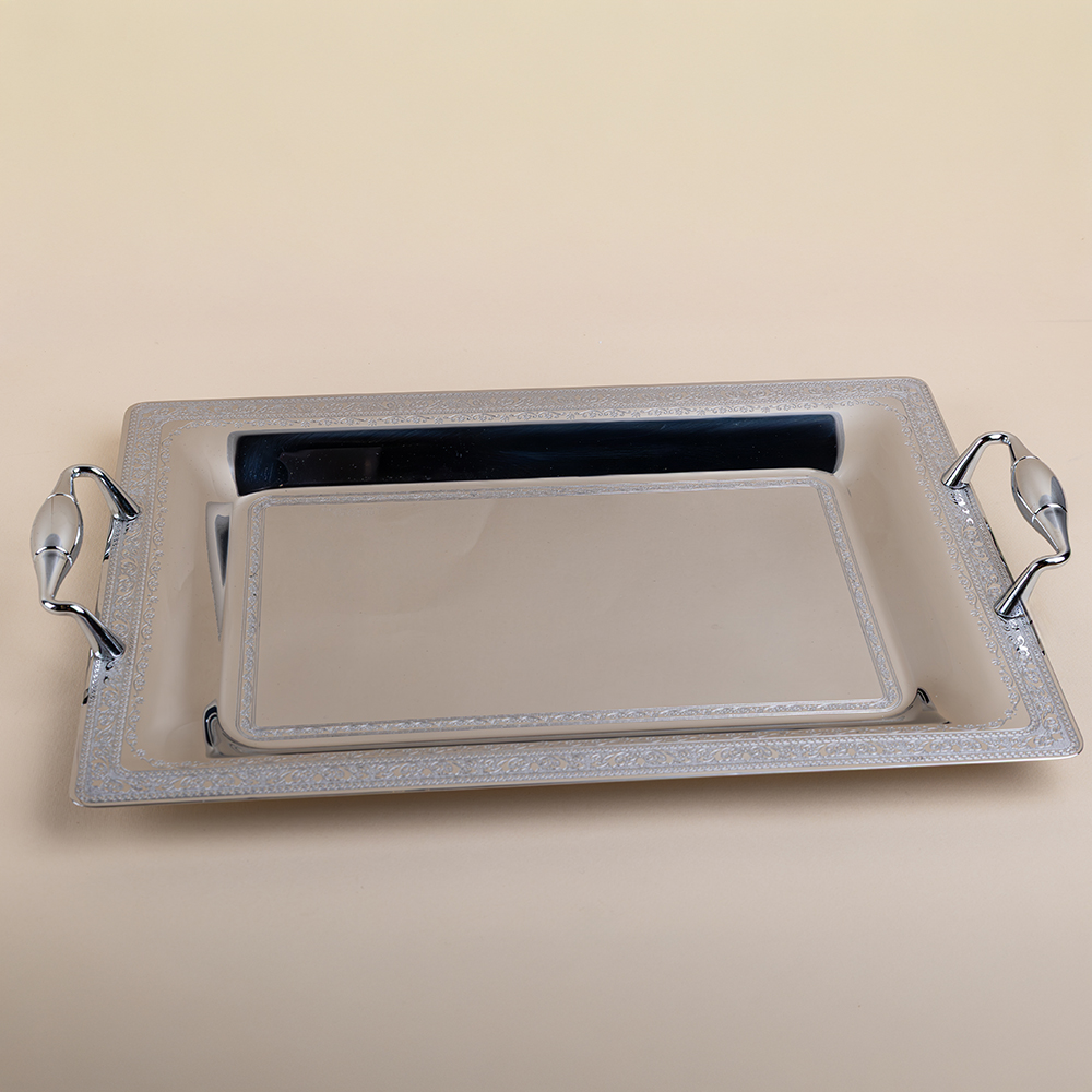 Magic Inox Rectangular Serving Tray - 40x28cm